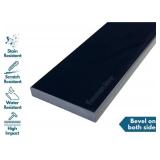 $79 Super Black Engineered Marble Threshold, Shower Curb Top