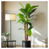 $170 7.2ft Artificial Banana Tree - Tall Indoor/Outdoor Banana Plant