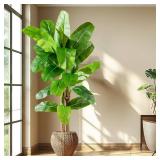 $170 7.2ft Artificial Banana Tree - Tall Indoor/Outdoor Banana Plant