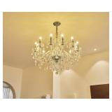 $241 Clear 12-Light K9 Crystal Chandelier with 12x5W LED Bulbs