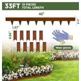 $66 Corten Steel Landscape Edging 4.5" H x 40" L - 33ft, 10 Pcs