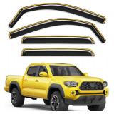 in-Channel Window Rain Guards for Toyota Tacoma Cab 2016-2023