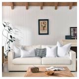 22x22 Decorative Throw Pillow Inserts - Down/Feather, 2 White