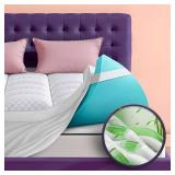 $120 Dual Layer 4-Inch Memory Foam Mattress Topper with 2-Inch Pillow