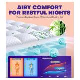 $120 Dual Layer 4-Inch Memory Foam Mattress Topper with 2-Inch Pillow