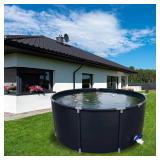 $159 Canvas Fish Pond 450 Gal Koi Pond, Foldable PVC Outdoor Tank