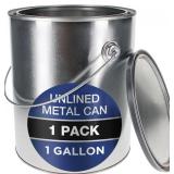 12 Pack 1 Gallon Metal Paint Cans with Lid, Bail Handle
