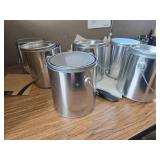 12 Pack 1 Gallon Metal Paint Cans with Lid, Bail Handle