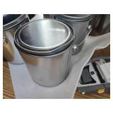 12 Pack 1 Gallon Metal Paint Cans with Lid, Bail Handle