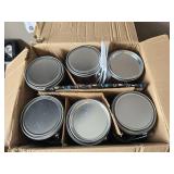 12 Pack 1 Gallon Metal Paint Cans with Lid, Bail Handle