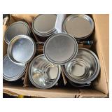 12 Pack 1 Gallon Metal Paint Cans with Lid, Bail Handle
