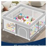 $50 Baby Playpen with Mat, 50x50 Inch Waterproof Playpen for Babies