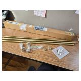 $103 Cambria Premium 11 ft Custom Curtain Rod 1-1/8in Non-Adjustable