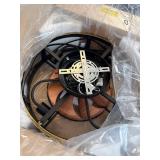 $100 19" Farmhouse Flush Mount Ceiling Fan Light with Remote, 6 Speeds