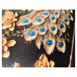 $90 ZESTRILIA Peacock Wall Art Canvas Painting 46x23 in