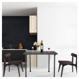 $59 34" Folding Table, Portable Card Table with Collapsible Legs, Grey