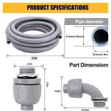 $65 Liquid-Tight Conduit Kit 1-1/4 in, 25 ft with fittings