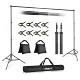 EMART Backdrop Stand 10x7ft Photo Studio Kit with 2 Crossbars