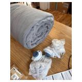 $230 Safe and Warm Micro-Fleece Low-Voltage Heated Electric Blanket GRAY!