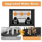 $182 42 Inch Dog Crate with Wheels, Escape-Proof, Double-Door