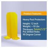 Pallet Rack Post Protectors 12" Steel Guard, Edge Protectors (2)