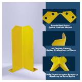 Pallet Rack Post Protectors 12" Steel Guard, Edge Protectors (2)
