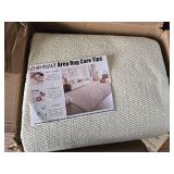 $110 Washable Area Rug 8x10 ft White Non-Slip Living Room Kitchen Rug