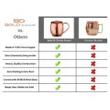BOLD & DIVINE Moscow Mule Copper Mugs 16 oz, Set of 4