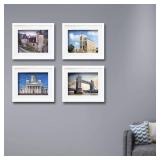 $82 White 16x20 Frame, 2 Pack, Solid Wood with Mat, 12x16