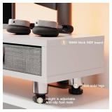 $85 Fenge Dual Monitor Stand with 2 Drawers, 42.5-Inch Desk Riser