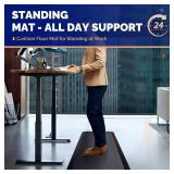 FEATOL Anti Fatigue Mat for Standing, 9/10-Inch Thick, 20x32 Black