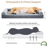 BFPETHOME Orthopedic Dog Bed for Large Dogs, Waterproof Cover