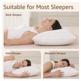 $80 King Size Feather-Down Pillows, 2-Pack, Organic Cotton Cover 20x36