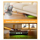 Cordless Vacuum Cleaner, 45Kpa/550W Stick Vacuum with Touch Screen, Max 65M