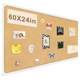 Bulletin Board 60x24 Felt Pin Board - Cork Alternative, Foldable
