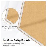 Bulletin Board 60x24 Felt Pin Board - Cork Alternative, Foldable