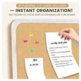 Bulletin Board 60x24 Felt Pin Board - Cork Alternative, Foldable