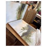 $130 KAIRNE Green Abstract Framed Canvas Wall Art Set, 24x36