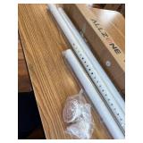 ALLZONE Tension Curtain Rod, 83-123 in, No Drilling, White