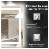 $170 LED Bathroom Mirror, Dimmable, Backlit, Tempered Glass, 40x30