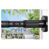 Tension Curtain Rod Black Shower Rod 40-166IN Extra Long Adjustable Tension