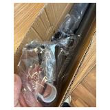 Tension Curtain Rod Black Shower Rod 40-166IN Extra Long Adjustable Tension