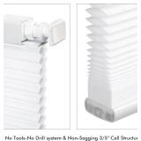 $81 Cordless Cellular Shades No Drill Honeycomb White 41W x 64H