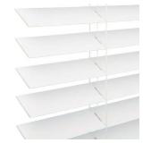 $50 Lotus Cordless 2" Faux Wood Darkening Blind, Snow White, 36x60