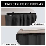 $74 Room Divider Blackout Curtains & Track Set Wall Mount Extra Wide