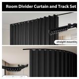$74 Room Divider Blackout Curtains & Track Set Wall Mount Extra Wide