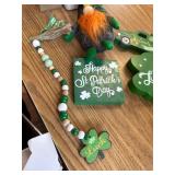 St Patricks Day Decor, 12 Pcs Tiered Tray   Plush Gnome