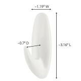 Command Medium Designer Hooks, White 14 Hooks, 20 Strips