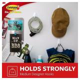 Command Medium Designer Hooks, White 14 Hooks, 20 Strips