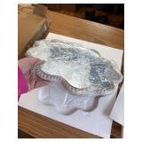 Wall Mirror, Farmhouse Round Beaded Wavy Frame, 15x15 In